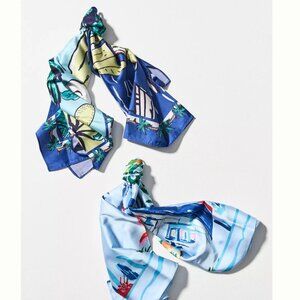 NWOT Anthropologie Nautical Hair Scarves, Set of 2